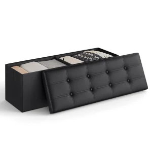 43 Inches Folding Storage Ottoman Bench Storage