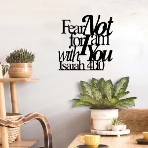 1pc Isaiah 41:10 Christian Home Decor Bible Metal