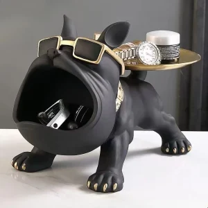 30cm Home Decor Bulldog Figurine Dog Statue Storage
