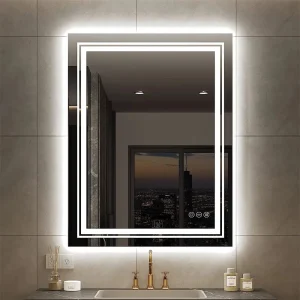 LED Bathroom Mirror Front Backlit Dimmable Wall Anti-fog