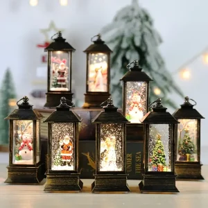 3-Pc Holiday Christmas candle lights, Santa Clause