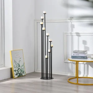 Black 9 Arm Floor Candle Holder Candelabra Home Decor