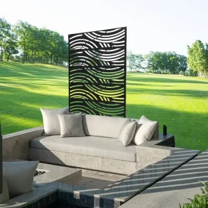 Outdoor Metal Privacy Screen Fence Freestanding