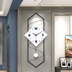 Quartz Silent Wall Clock Metal Modern Wall Clock